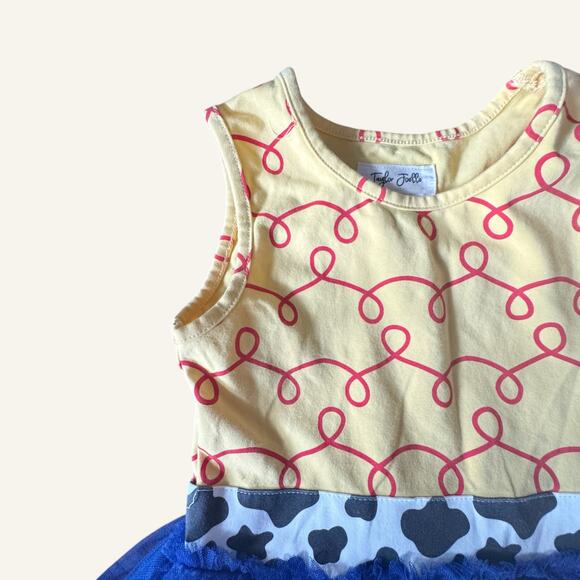 Taylor Joelle Sleeveless Jessie Toy Story Dress Crinoline Skirt Cowgirl Size 7 - Picture 7 of 12
